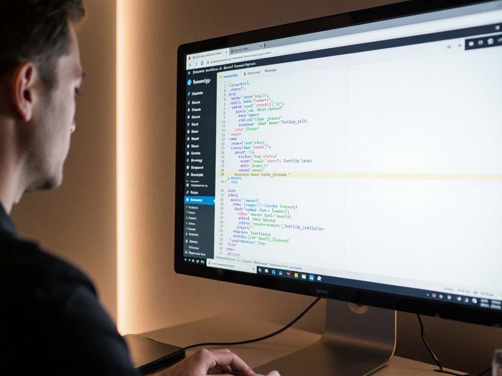 Sviluppatore che crea un plugin WordPress personalizzato
